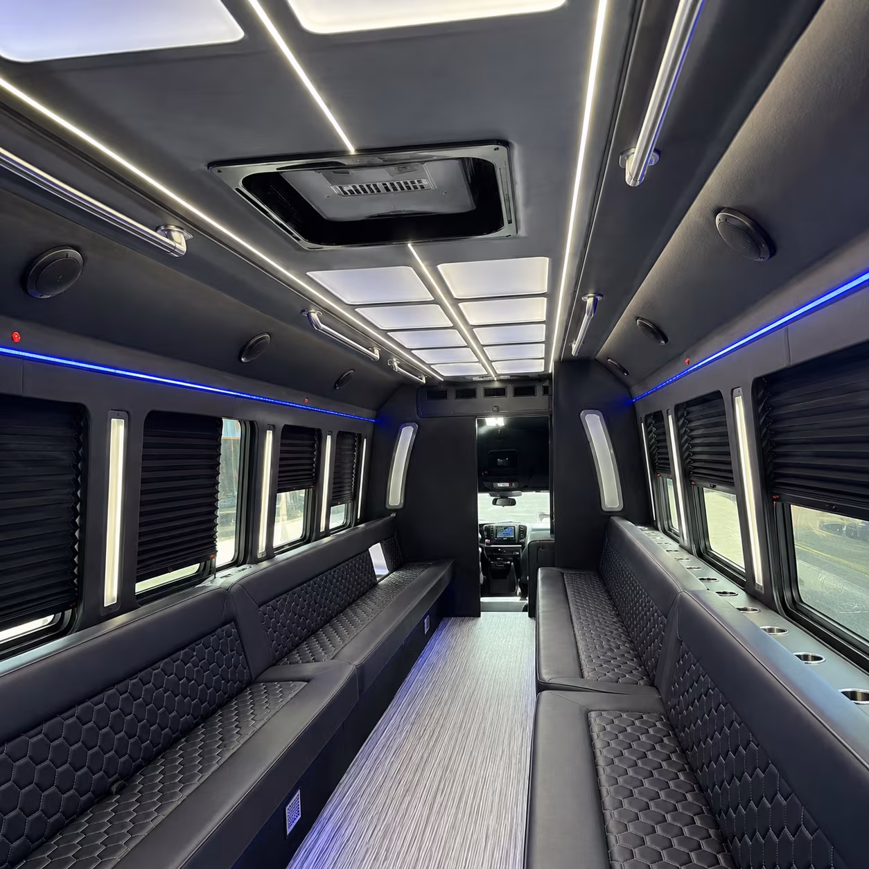 akron party bus rental interior