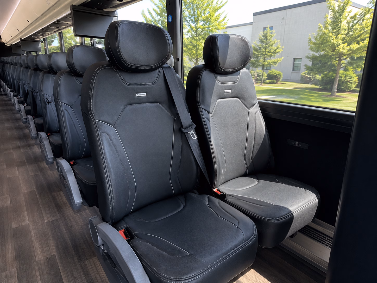 akron religious group transportation onboard seating