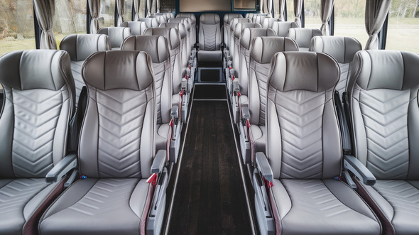 akron 50 passenger charter bus interior