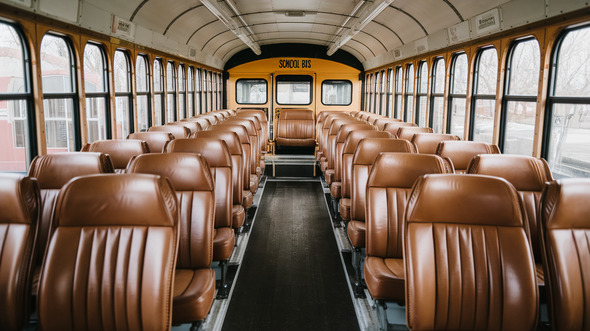 akron school bus rental interior